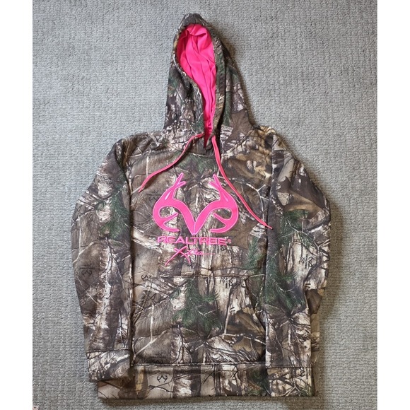 Realtree Tops - RealTree  Light Weight Performance Fleece Lined Pull Over Hoodie Camo Print